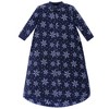 Hudson Baby Infant Long-Sleeve Fleece Sleeping Bag, Navy Snowman, 0-9M - 2 of 3