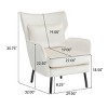 Modern Wingback Velvet Upholstered Accent Chair with Pillow & Metal Legs for Living Room,Bedroom,Reception-Baofuwish - 4 of 4