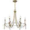 Savoy House Mayfair 6 - Light Chandelier in  Warm Brass/Chrome - image 2 of 4