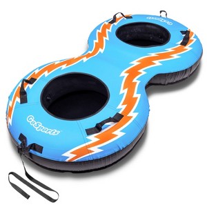 GoSports Heavy-Duty 2 Person Winter Snow Tube with Premium Canvas Cover - 1 of 4