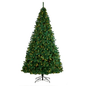 Nearly Natural 10-ft Northern Tip Artificial Christmas Tree with 800 Clear LED Lights and 2200 Bendable Branches - 1 of 4