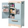 ROBOTIME Play Food And Toy Kitchens Play Kitchen Set, Fridge Refrigerator with Ice Dispenser, Kitchen Playset for Girl Boy, Blue, 11"*18"*40.5" - 2 of 4