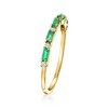 Pure Collection by Ross-Simons 0.30 ct. t.w. Emerald Ring With Diamonds in 14kt Yellow Gold - 3 of 4