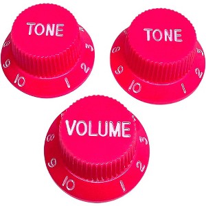 AxLabs Strat-Style Knob Kit with White Lettering (3) - 1 of 1