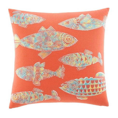 Orange store pillows target