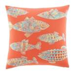 20" x 20" Batic Fish Decorative Throw Pillow Orange - Tommy Bahama