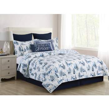C&F Home Frasier Cotton Quilt Set  - Reversible and Machine Washable
