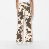 Women's High-Rise Straight Leg Pants - Wild Fable™ Brown Cow Print - 3 of 3