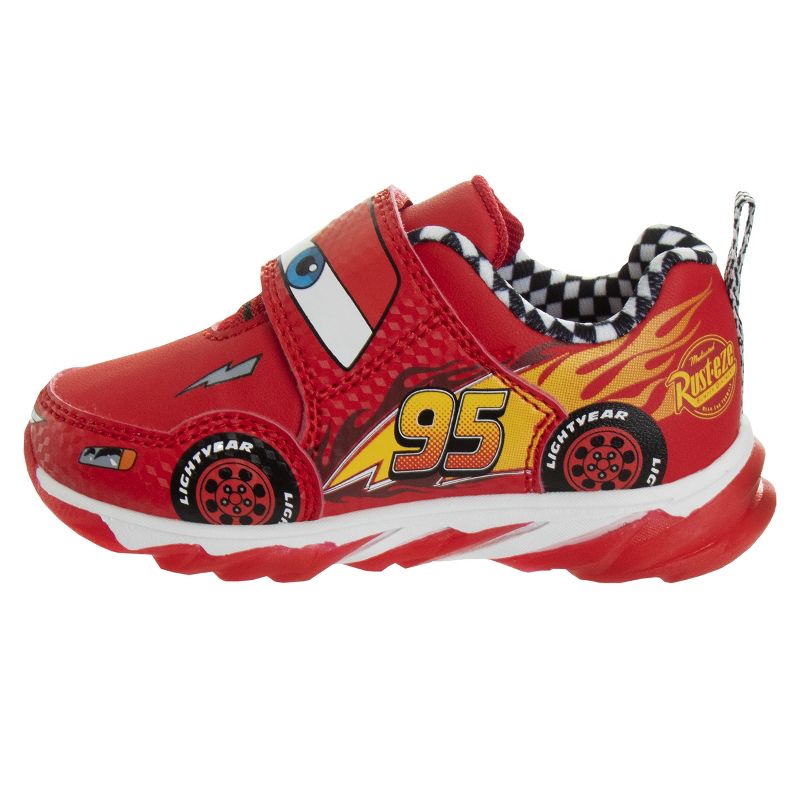 Disney Pixar Cars Lightning McQueen Light Up Sneakers. (Toddler/Little Kids), 3 of 7