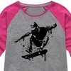 Girls' - Instant Message - Skateboarding Shirt Tail Raglan Graphic T-shirt - 2 of 4