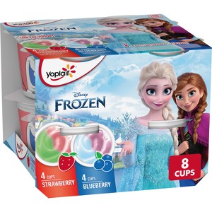 Yoplait Disney Frozen Strawberry and Blueberry Low Fat Kids' Yogurt - 8pk/4oz Cups - 1 of 4