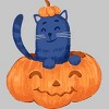 Men's Design By Humans Halloween Cat In A Pumpkin By wubbadub T-Shirt - 2 of 4