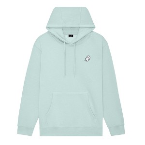 Dalix Ghost Embroidery Relaxed Hoodie Soft Fleece Sweatshirt Drawcord Fit Lounge Mens - 1 of 4