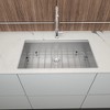 Gulches 30"x19"x9" Undermount Single Bowl Ledge Workstation Sink, 16 Gauge 304 Stainless Steel - 3 of 4