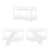 Grungis Twin over Twin Loft Bed with Slide and Guardrails,Modern Metal Bunk Bed with Convenient Gate,Loft and Bunk Bed for Bedroom - 4 of 4