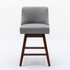 Fabric Bar Stools Set of 2 with 26" Counter Height, 360¡ã Swivel, Cushioned Seat, and Curved Back for Kitchen, Dining, or Bar - 2 of 4