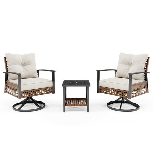 Lausaint Home 3 Pieces Outdoor Swivel Chair - 1 of 4