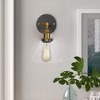 Dewdrop Industrial Wall Sconce Light with Clear Glass Shade, Vintage Brass and Black Wall Light Fixture - 3 of 4