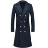 Lars Amadeus Men's Notch Lapel Double Breasted Slim Fit Winter Overcoats - image 2 of 4