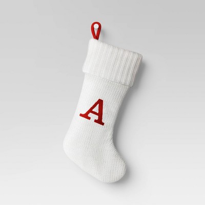 Knit Monogram Christmas Stocking Red A - Wondershop™ : Target