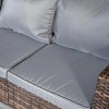 Resenkos 7 seats rattan patio furniture set, Outdoor Sectional Furniture, PE Rattan, - 4 of 4