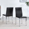 KWPZQEB Dining Chairs Set, Modern Kitchen Chairs with Metal Legs & PU Leather Cushion for Living Room Dining Room Restaurant - 2 of 4