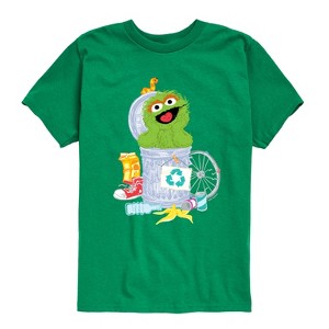 Boys' - Sesame Street - Oscar Can Graphic Short Sleeve Graphic T-Shirt - 1 of 4