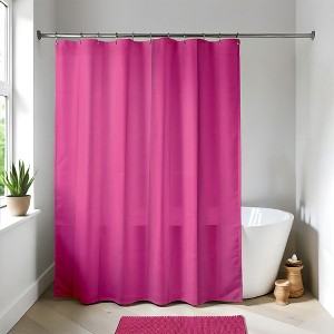 Evideco French Home Goods Extra Long Shower Curtain Liner Plastic 79"L x 71"W - 1 of 4