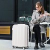 3 Pieces Luggage Sets,20/24/28Inch ABS Spinner Wheel Luggage,Suitcase With Cup Holder And USB Port,Luggage With Combination Lock-Cuddlewood - 3 of 4