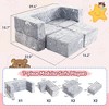 Dyonery 10pcs Modular Kids Play Couch,Convertible Toddler Play Foam Couch, Glow in The Dark, Child Sectional Sofa for Playroom,Bedroom Furniture - 2 of 4