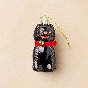 John Derian for Target Glass Halloween Cat Ornament - 1 of 3