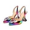 Clotth Women's High Heel Fashion Dress Strap Shoes with Transparent Platform and Zip Top Protection - Pumps for Wedding and Party, Multicolor - 2 of 4