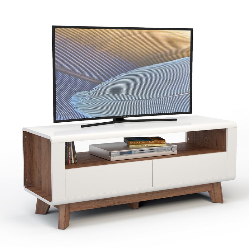 Costway 47'' TV Stand Media Entertainment Center Console w/ 2 Drawers Open Shelve, 1 of 11