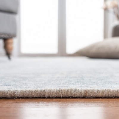 Handmade Gray Wool and Viscose Tufted Rectangular Rug, 3' x 5'
