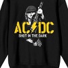 ACDC Yellow Logo with Black and White Art Women's Black Crew Neck Sweatshirt - 2 of 2