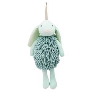 REGALWOVEN Cute Cartoon Rabbit Shape Fuzzy Ball Soft Absorbent Chenille Hand Towel 6" x 14" 1 Pc - 1 of 4