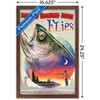 Trends International James Mazzotta - Bass Fly Fish Framed Wall Poster Prints - 3 of 4