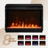 70" Particle Board Finish Fireplace TV Stand with Heater, LED Lights, Cabinets, and Shelves for Living Room - 4 of 4