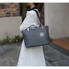 MKF Collection Savannah M Logo Printed Vegan Leather Women’s Tote and Wristlet Wallet by Mia K- 2 pieces - 3 of 4