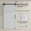 Dolonm MDF White K-Shaped Barn Door with Hardware (Includes Round Tube Handrail and Swing Stop) - 3 of 4