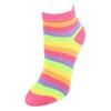 CTM Women's Multi-Color Striped Low Cut Socks (6 Pack) - 3 of 4