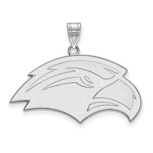 Black Bow Jewelry 14k White Gold Southern Mississippi Golden Eagles NCAA Large Pendant - 1 of 3