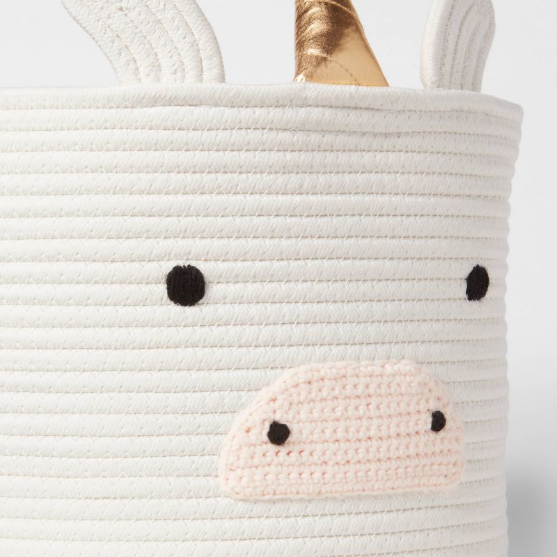 Unicorn Coiled Rope Kids&#39; Storage Cream - Pillowfort&#8482;, 4 of 5