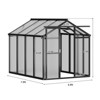 Whizmax 6' x 8' Greenhouse, Upgraded Polycarbonate Green House with Vent, Aluminum Frame, Greenhouses for Outdoors for Yard, Garden, Hobby - 2 of 4