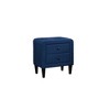 Poundex,2-Drawer Velvet Upholstered Nightstand - 4 of 4