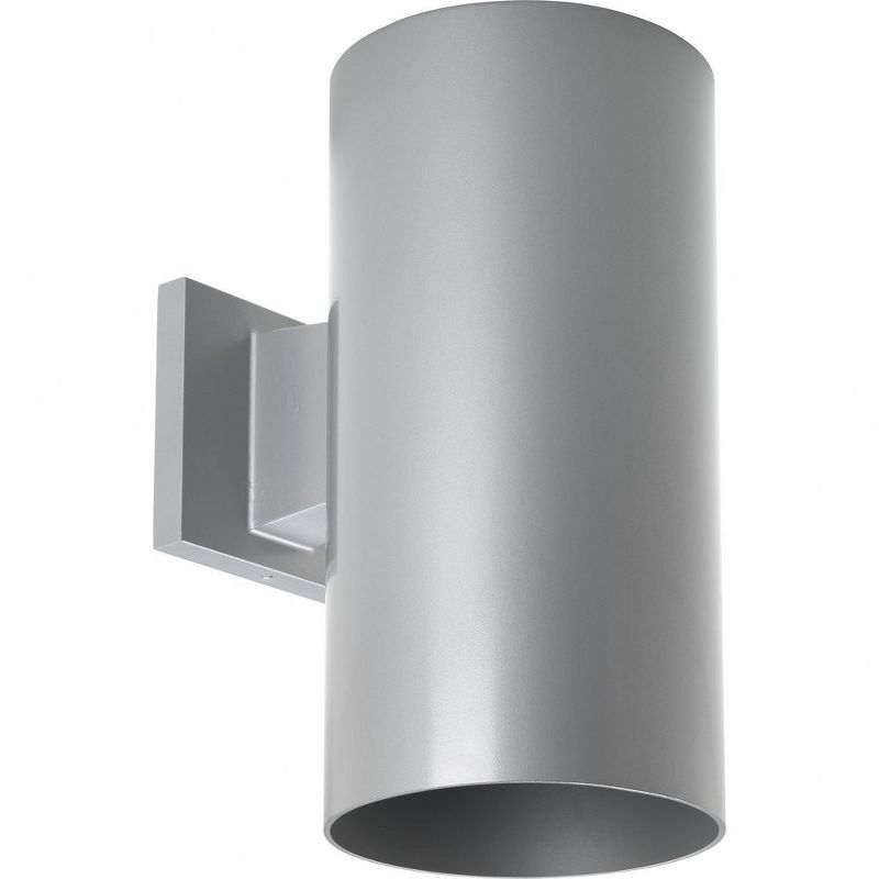 Progress Lighting, Cylinder Collection, 1-Light Wall Sconce, Metallic Gray Finish, Porcelain Material, Halogen Bulb, 1 of 3