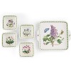 Portmeirion Botanic Garden 5-Piece Porcelain Accent Bowl Set, 8 Inch Handled Plate & 3.75 Inch Square Bowls - Assorted Floral Motifs , - 2 of 4