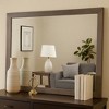 Royal Hampton 36 Inch Mirror with Rectangular Wooden Frame, Brown - 2 of 4