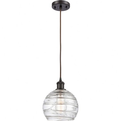 Ballston - 1 Light Athens Deco Swirl Mini Pendant In IndustrialStyle-10 Inches Tall and 8 Inches Wide