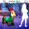 Costway 4 FT Long Inflatable Christmas Decoration Xmas Dachshund Dog with Hat & Scarf - 4 of 4